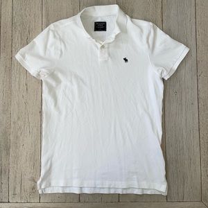 Men’s Abercrombie Polo white color size large (READ DESCRIPTION)